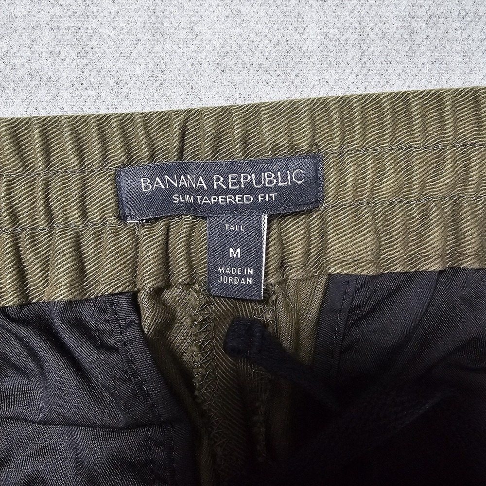 Banana Republic Men's Olive Green Slim Tapered Fit Lightweight Dress Pants - Picture 3 of 12